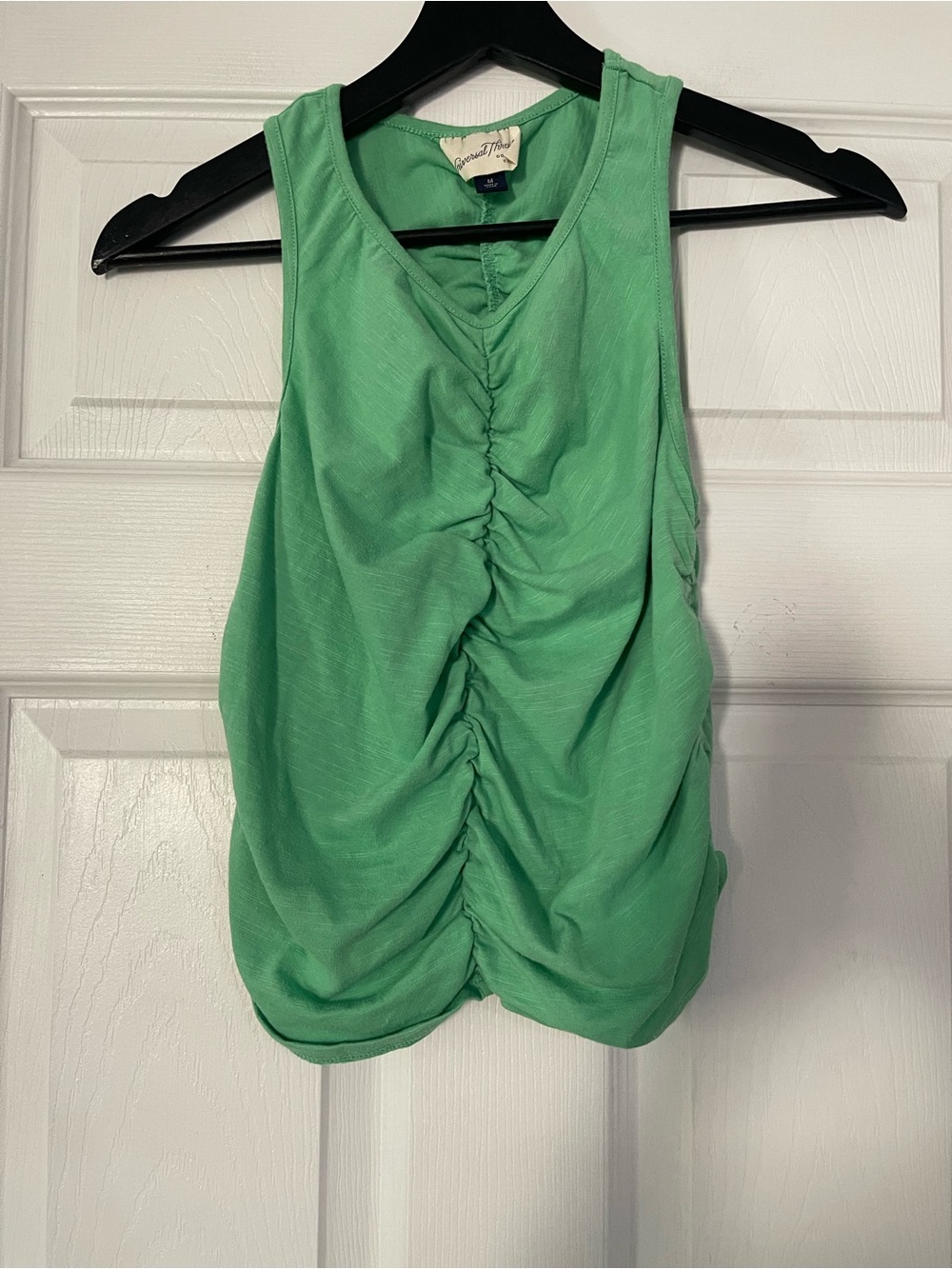 Universal Thread Green Ruched Front Tank Top Medium